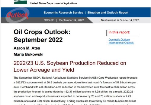USDA-Oil-Crops-Outlook-September-2022